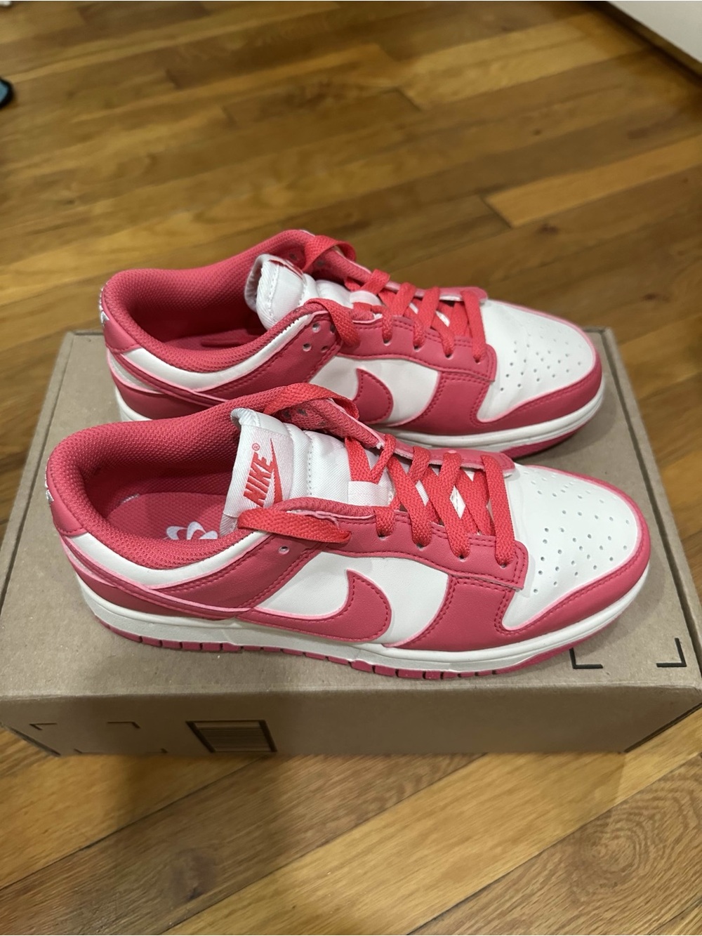 *Used* Nike Dunk Low Women White Pink (DD1873-600) Size 6.5W *No Original Box*